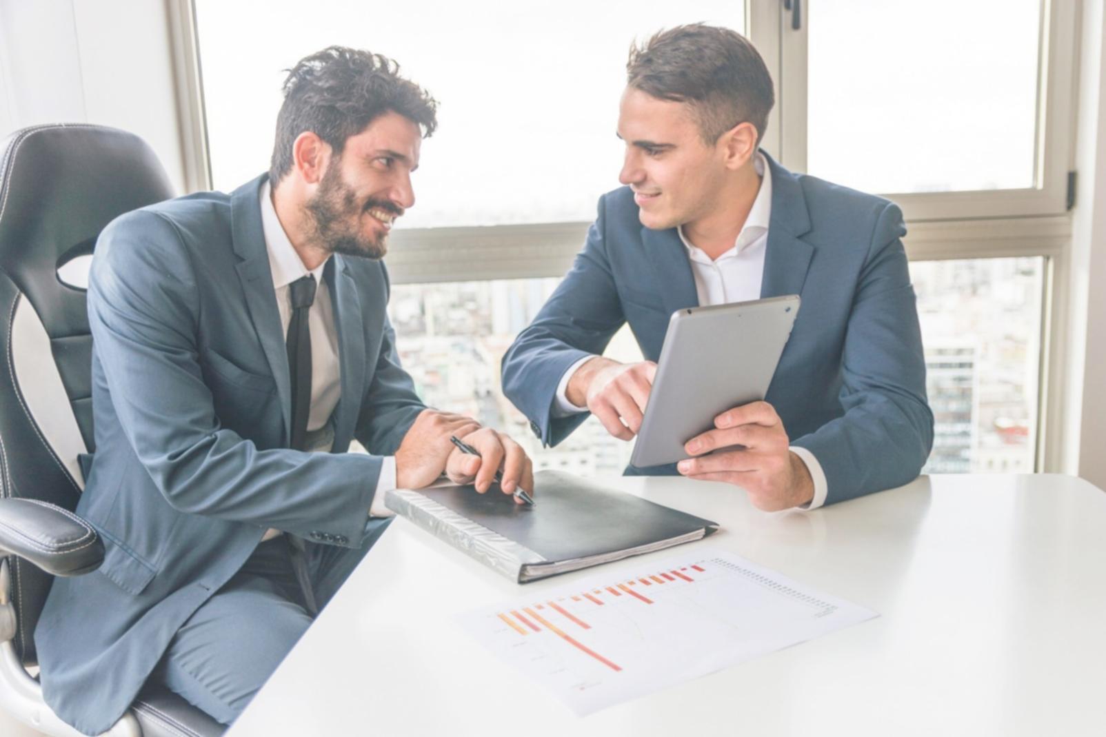 Financial analysis workspace with charts and data